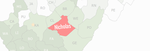 Nicholas County Map