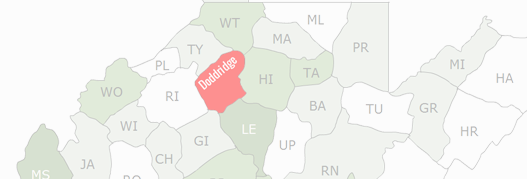 Doddridge County Map