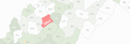Gilmer County Map