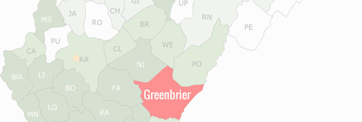 Greenbrier County Map